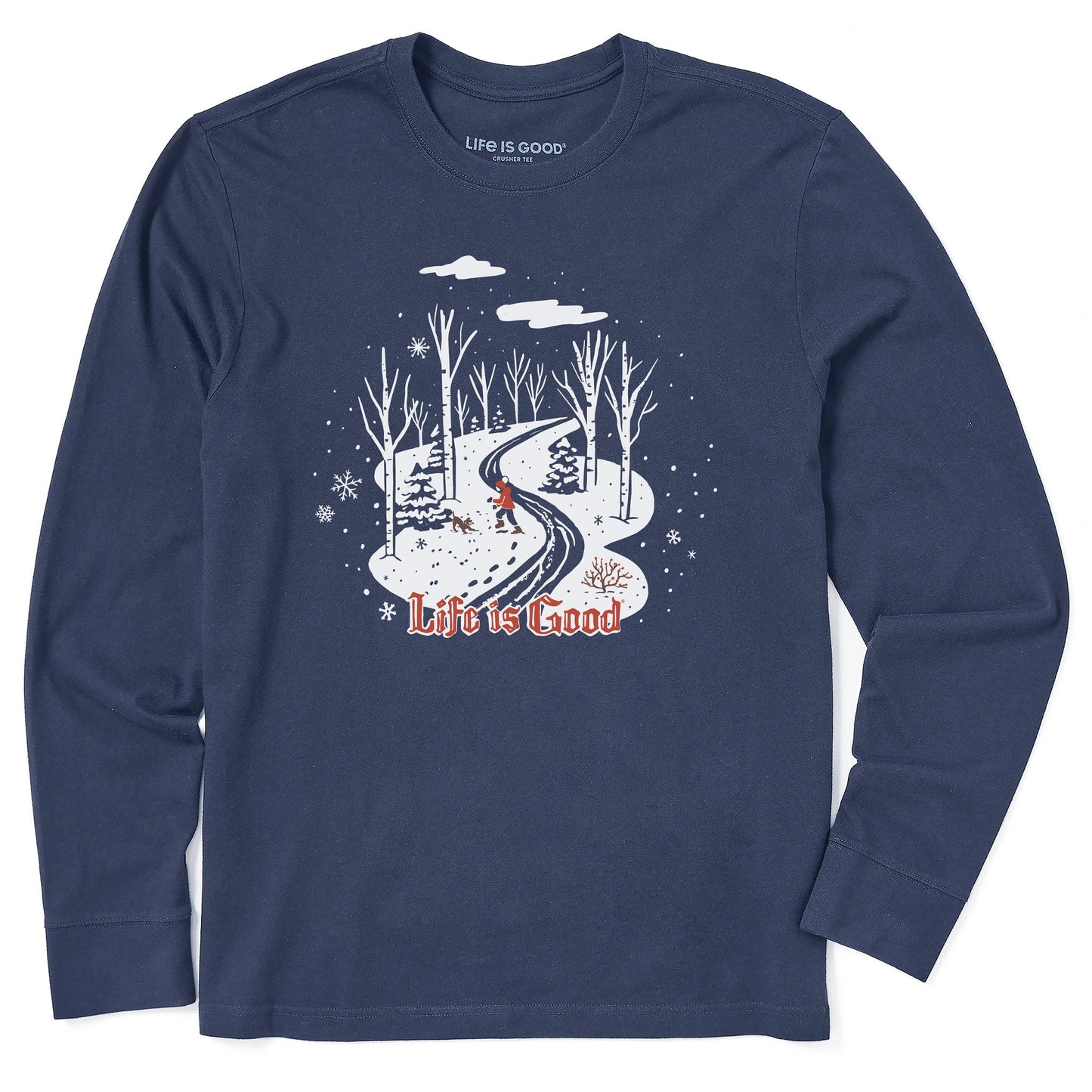 Men's Nostalgic Winter Day Long Sleeve Crusher Tee