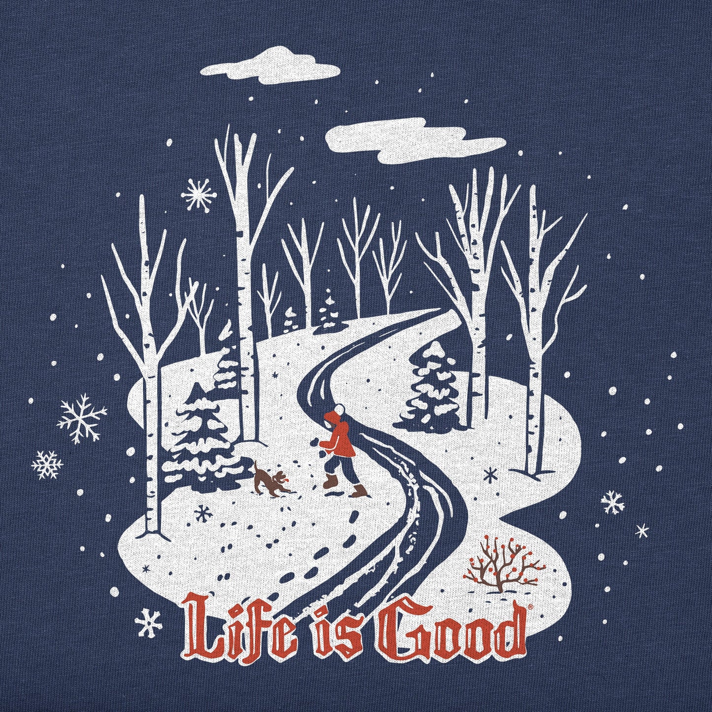 Men's Nostalgic Winter Day Long Sleeve Crusher Tee