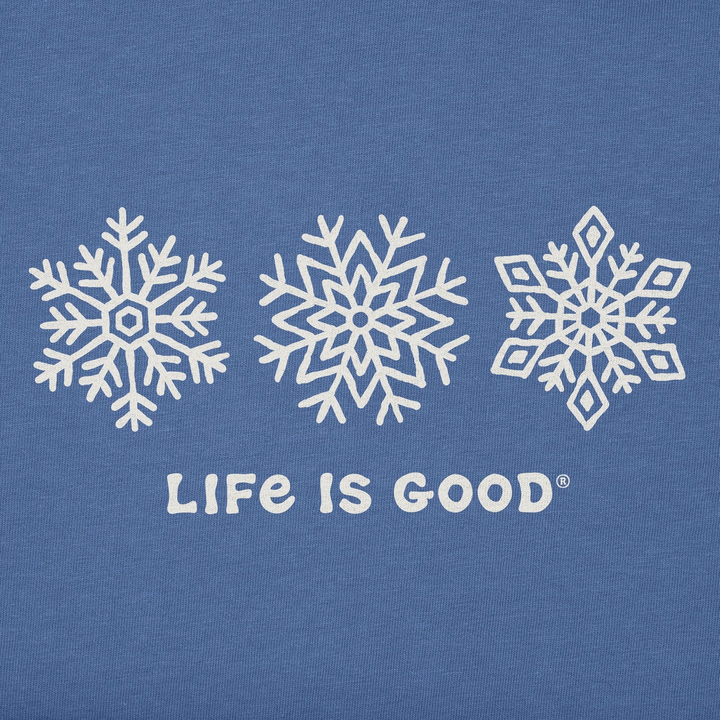 Women's Three Snowflakes Long Sleeve Crusher Vee