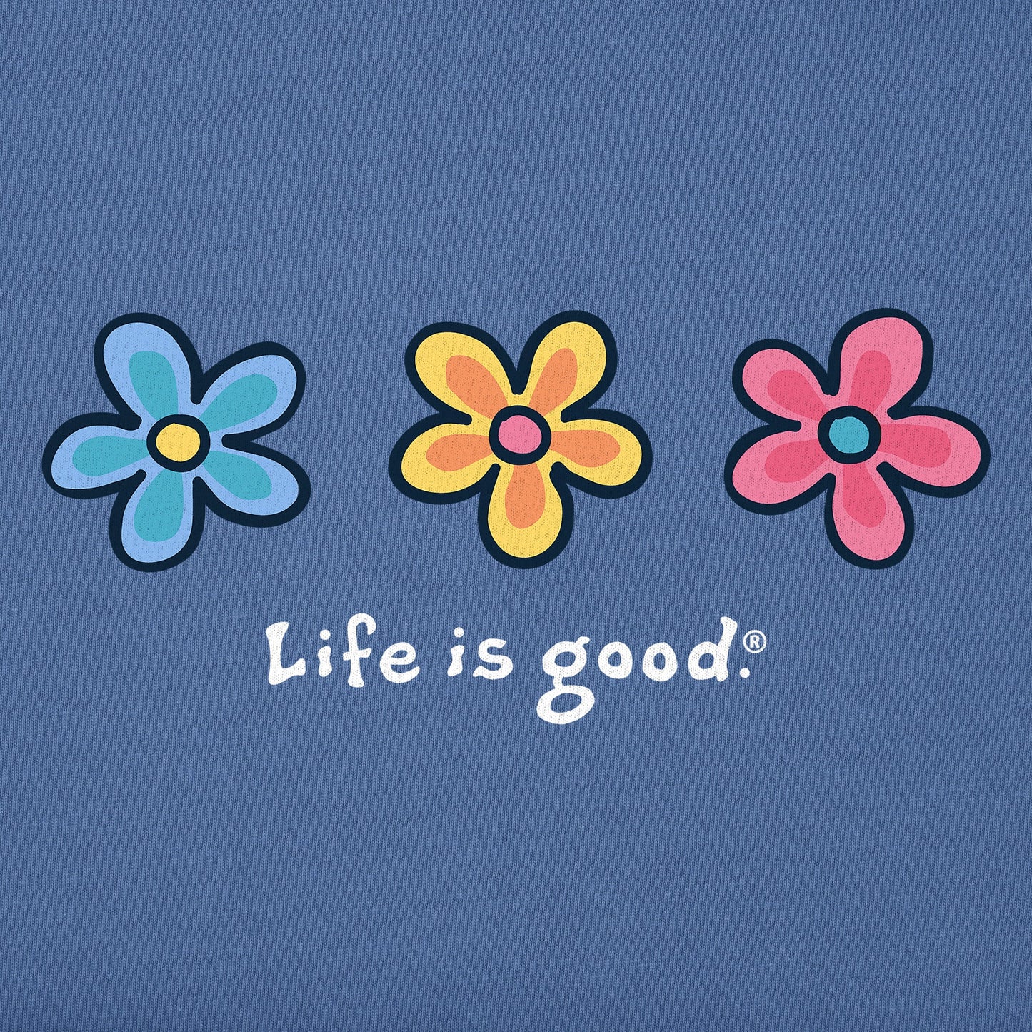 Women's Three Daisies Long Sleeve Crusher Vee