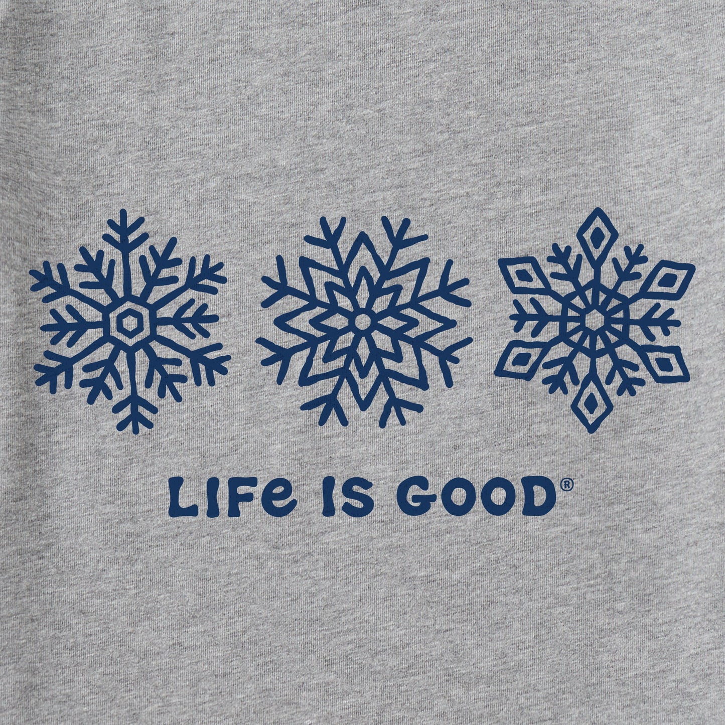 Women's Three Snowflakes Long Sleeve Crusher Vee