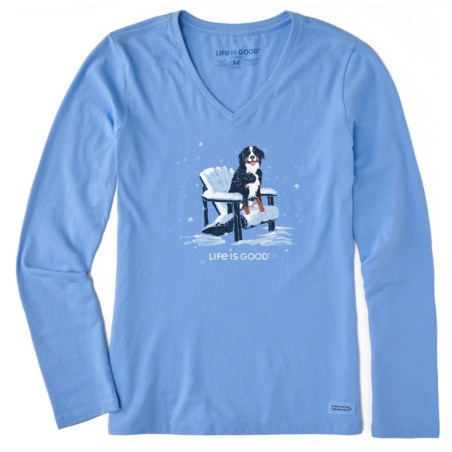 Women's Snowy Adirondack Bernese Long Sleeve Crusher Vee