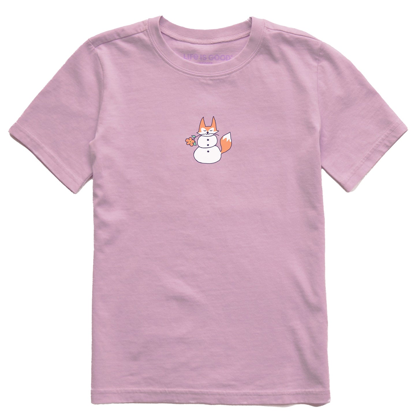 Kids Snowman Fox Short Sleeve Crusher Tee