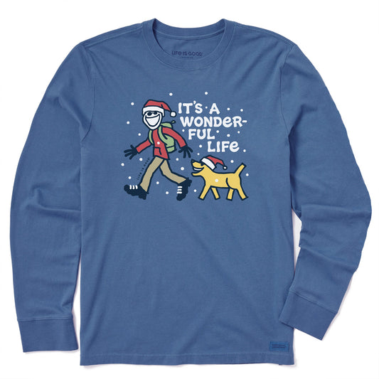 Men's Jake and Rocket Wonderful Life Long Sleeve Crusher Tee