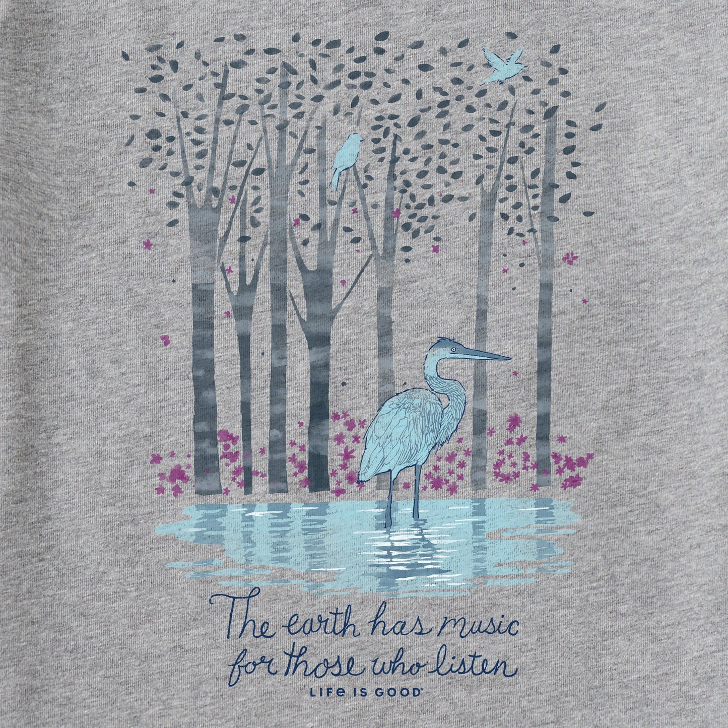 Women's Earth Has Music Heron Long Sleeve Crusher Vee