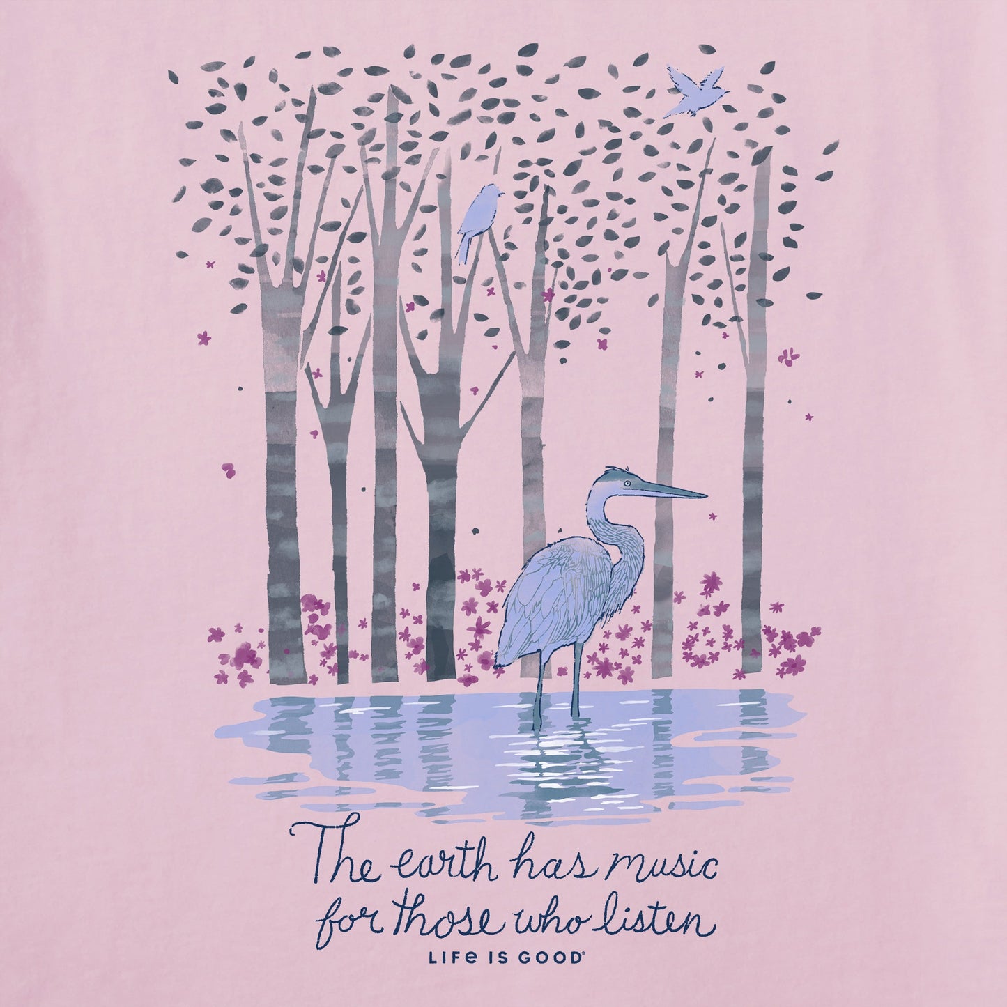 Women's Earth Has Music Heron Long Sleeve Crusher Vee