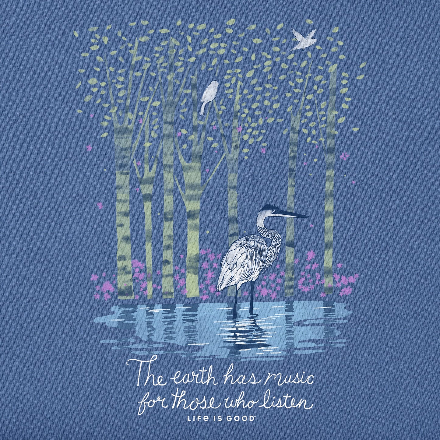 Women's Earth Has Music Heron Long Sleeve Crusher Vee