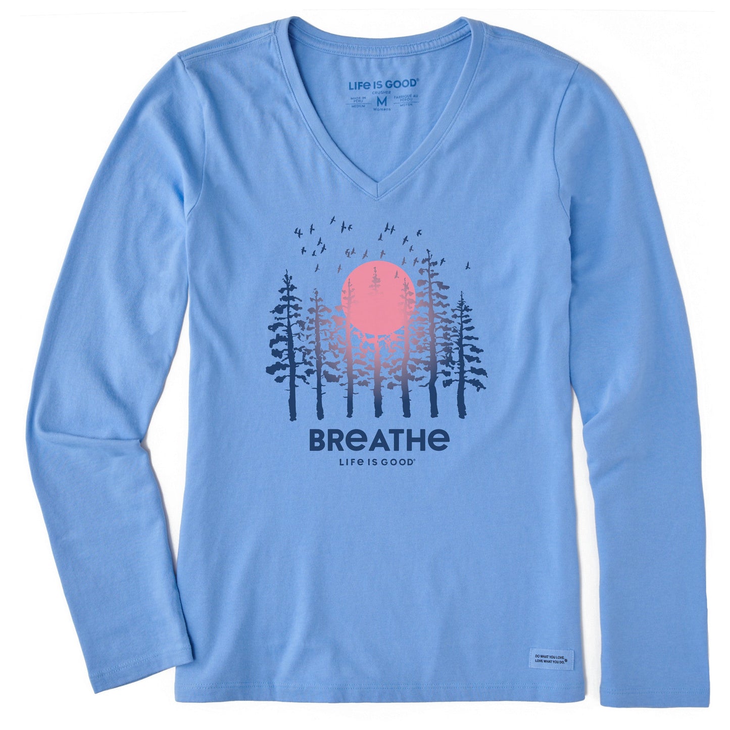 Women's Breathe Forest Long Sleeve Crusher Vee