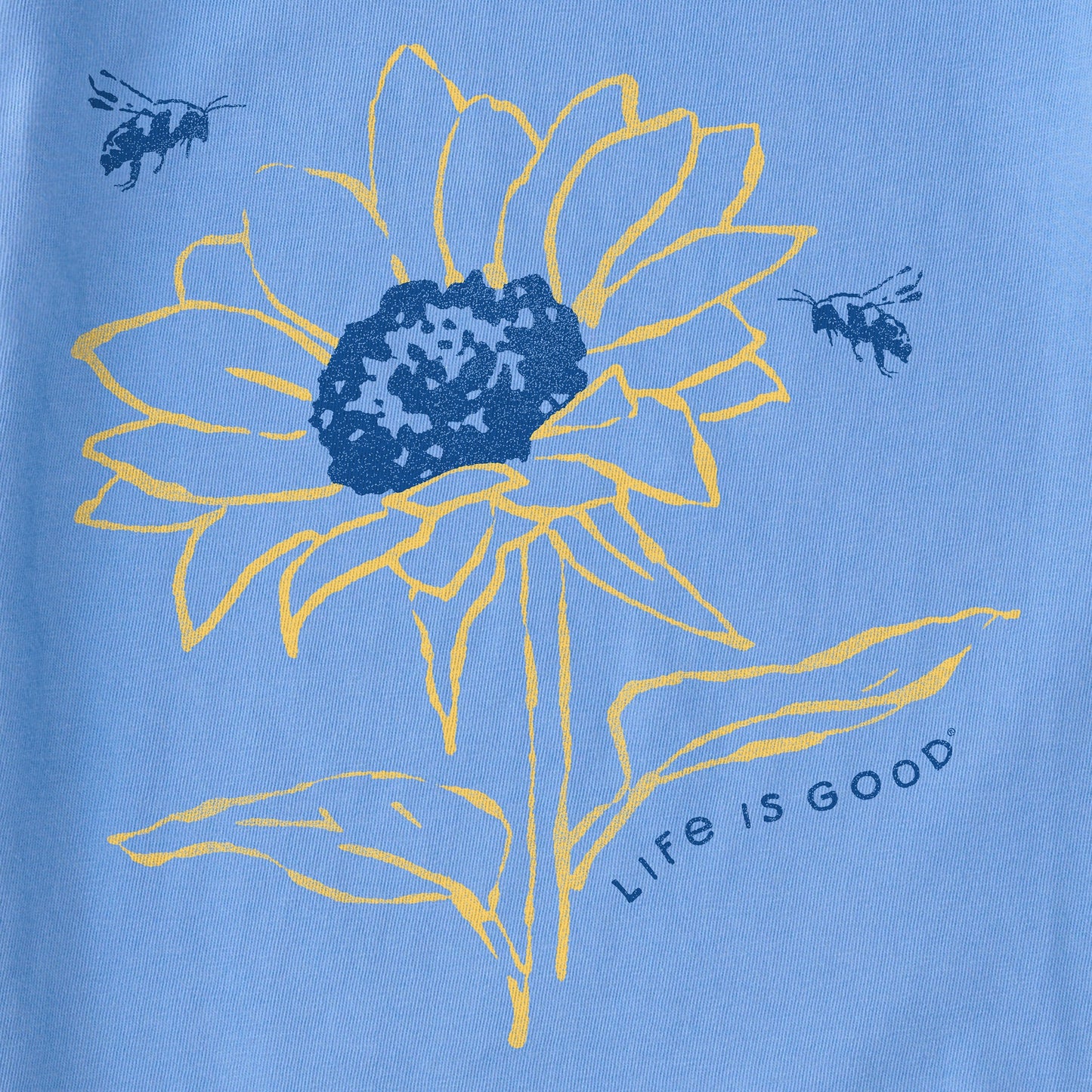 Women's Sunflower Bees Long Sleeve Crusher Vee