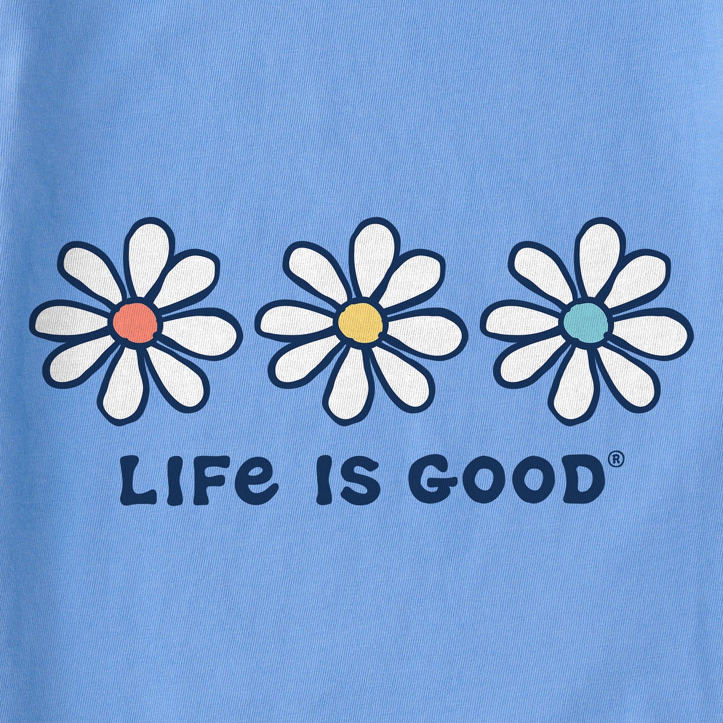 Women's 3 Daisies Long Sleeve Crusher Vee