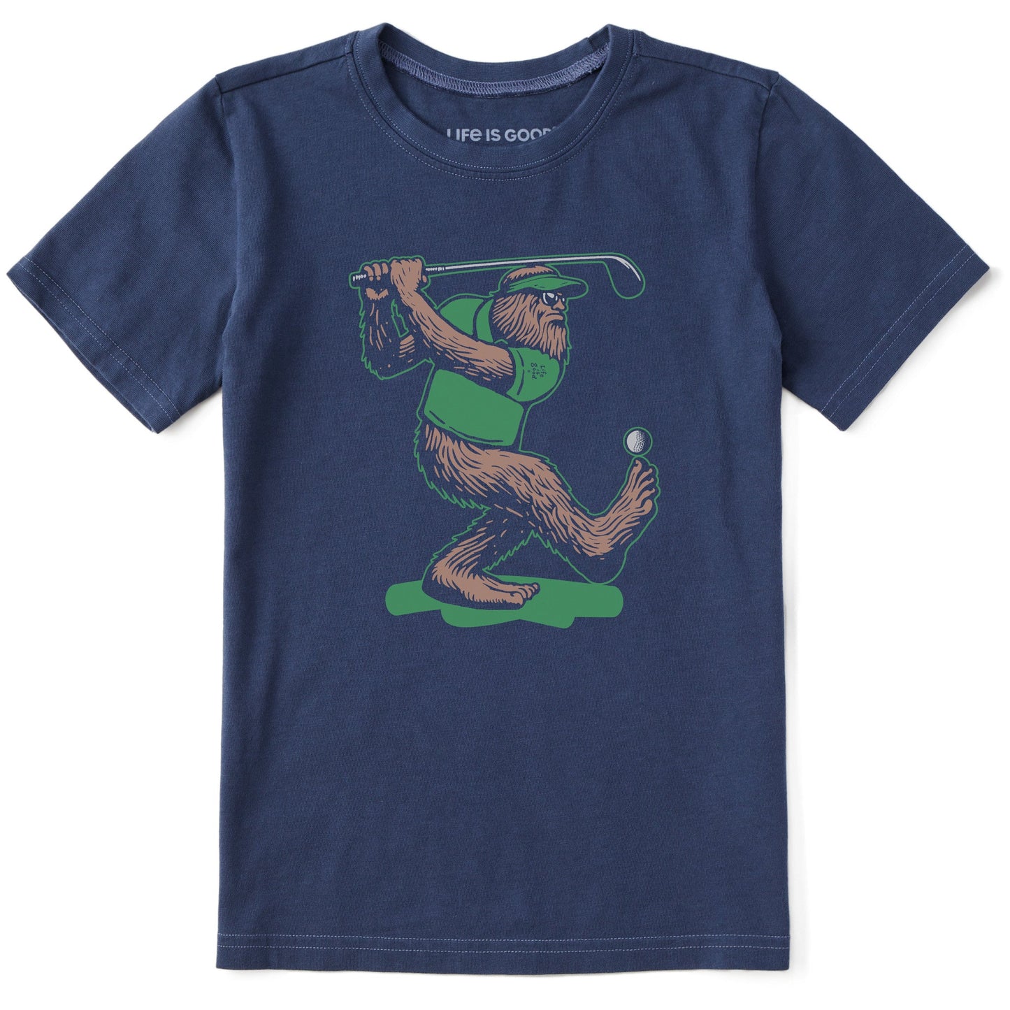 Kids Bigfoot Golfing Short Sleeve Crusher Tee