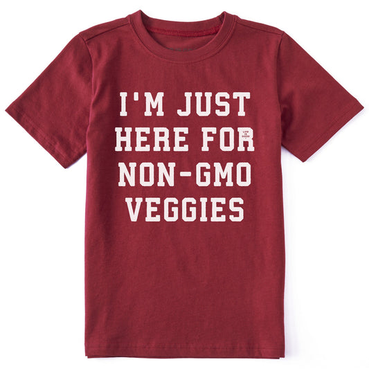 Kids Here for the Veggies Short Sleeve Crusher Tee