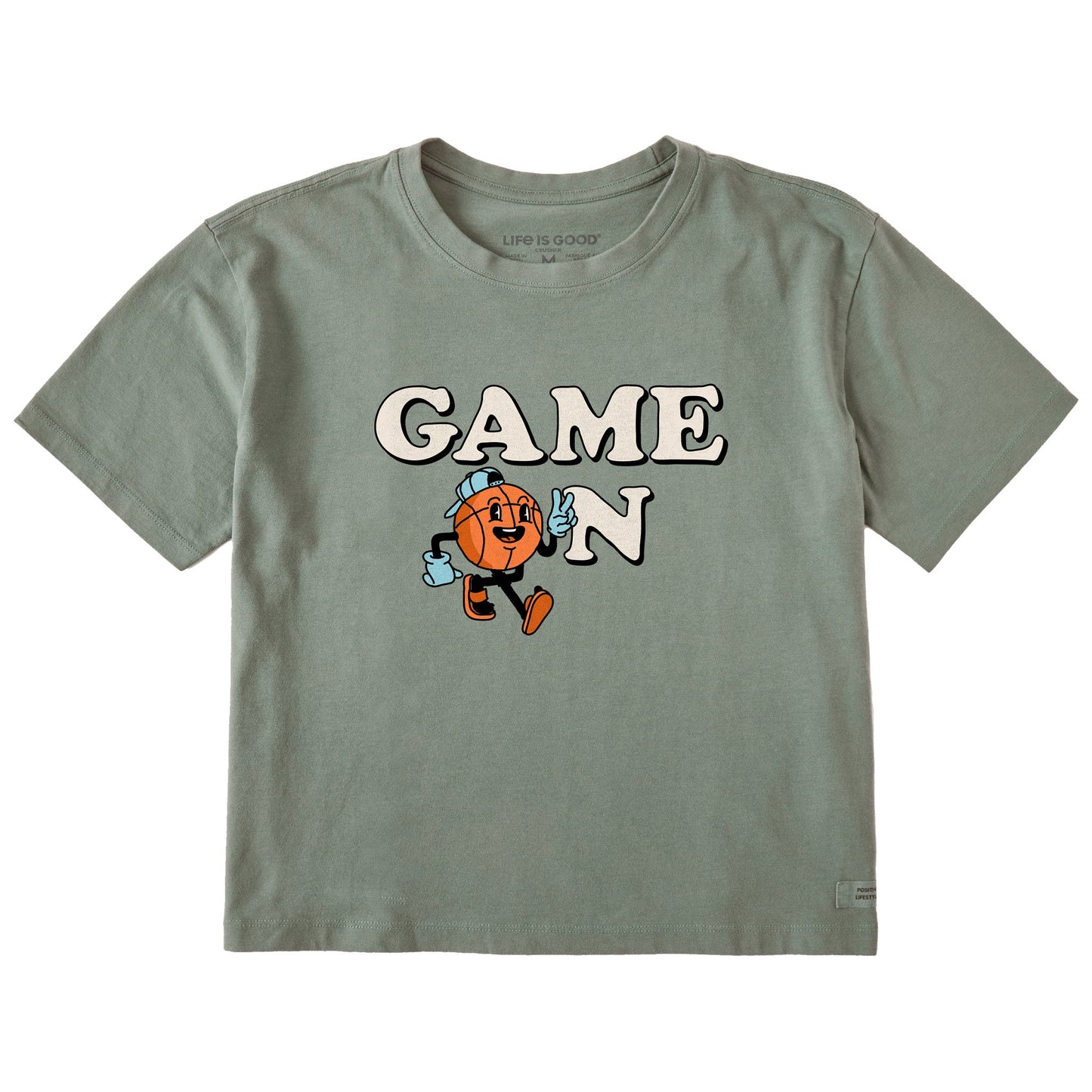 Women's Game On Hoop Short Sleeve Crusher Boxy Tee