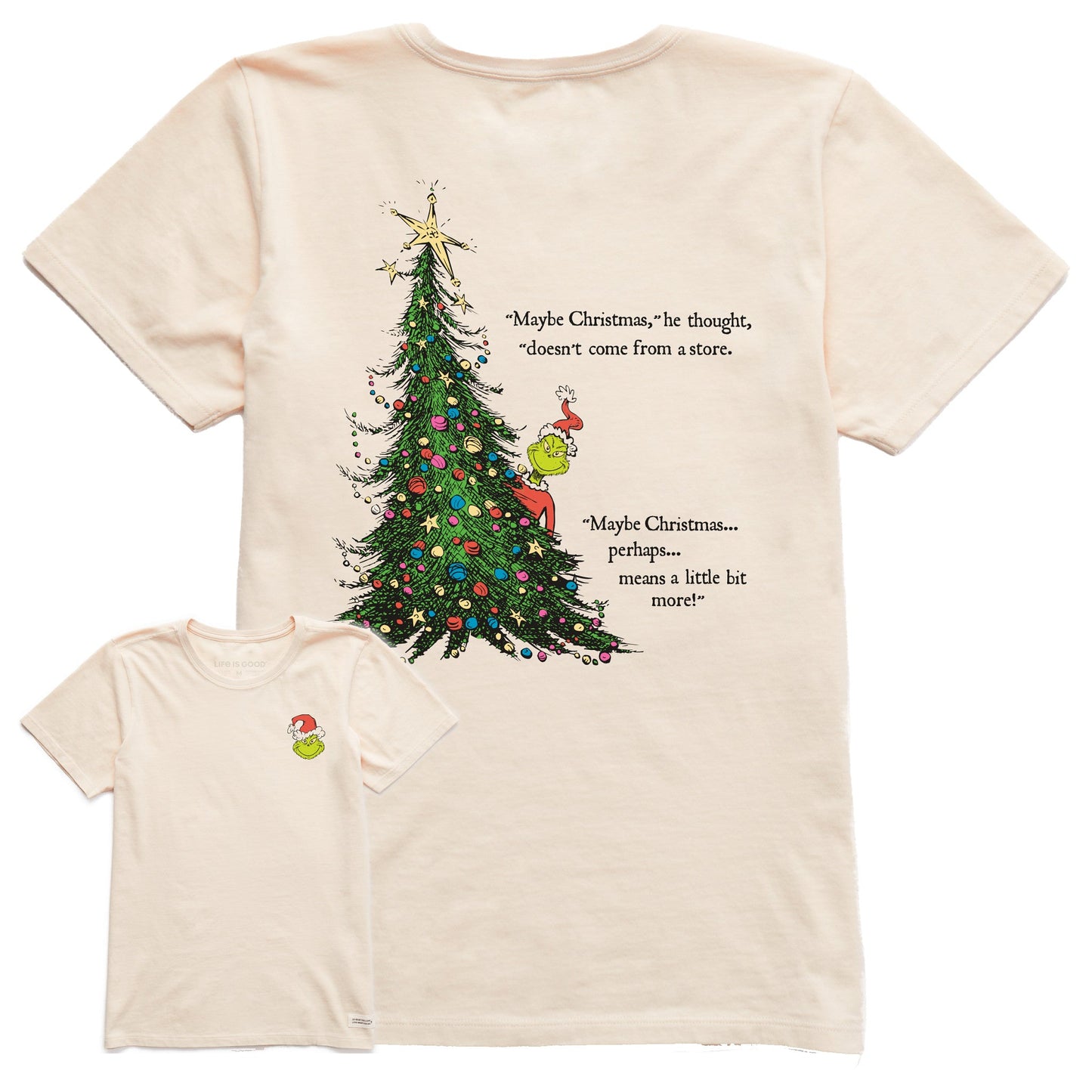 Women's Grinch Christmas Means More Short Sleeve Crusher Tee