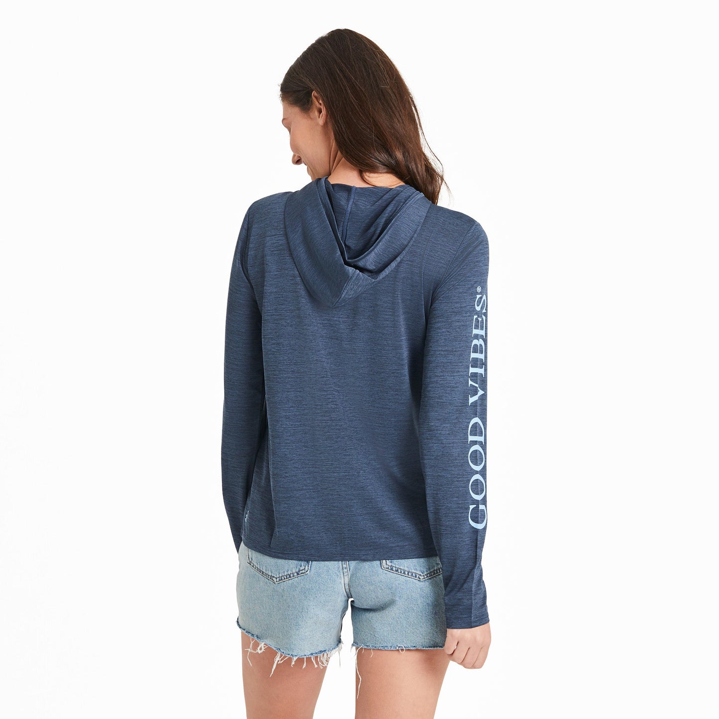 Women's Small Palms Long Sleeve Sun Crusher Hoodie