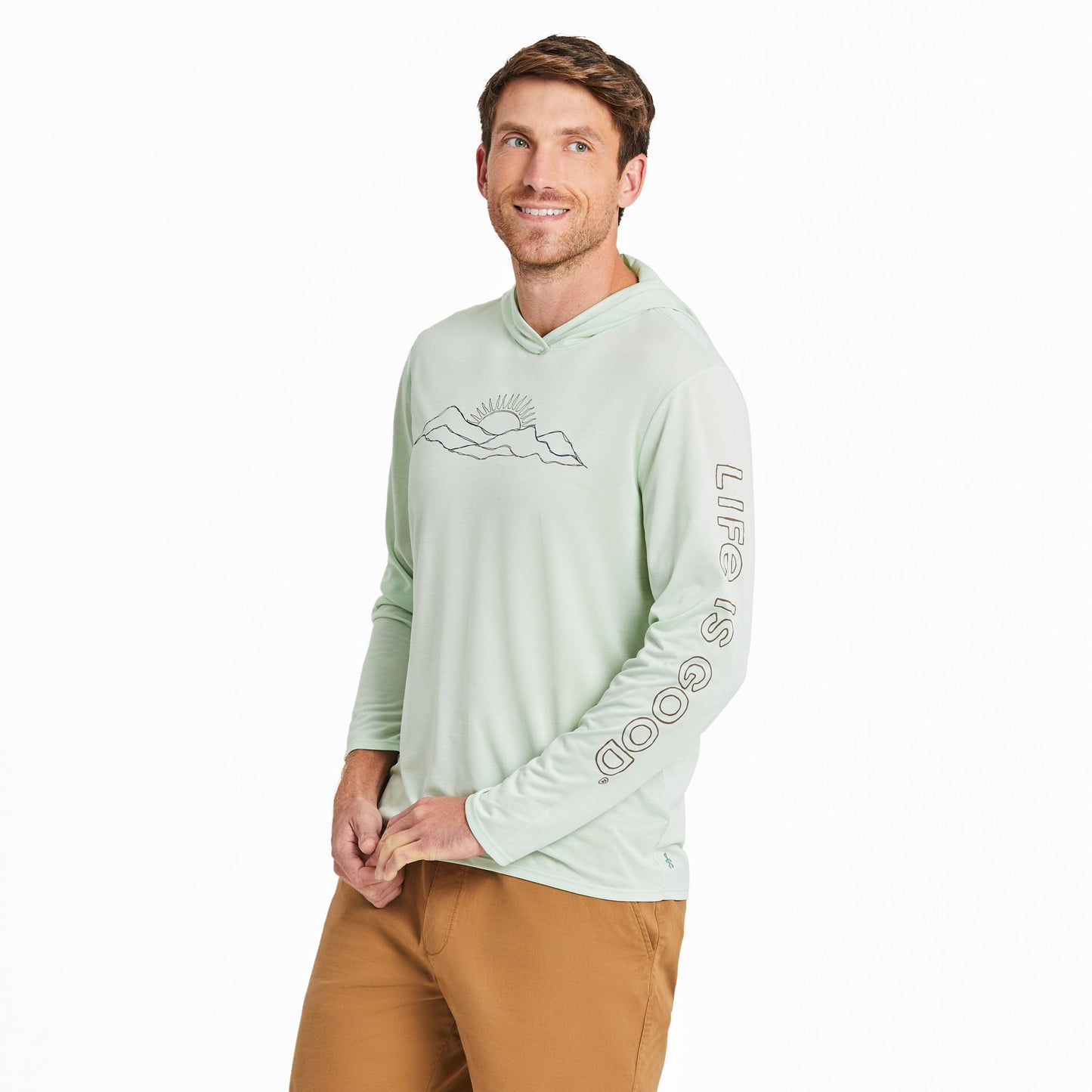 Men's Mountain Sun Scene Long Sleeve Sun Crusher Hoodie