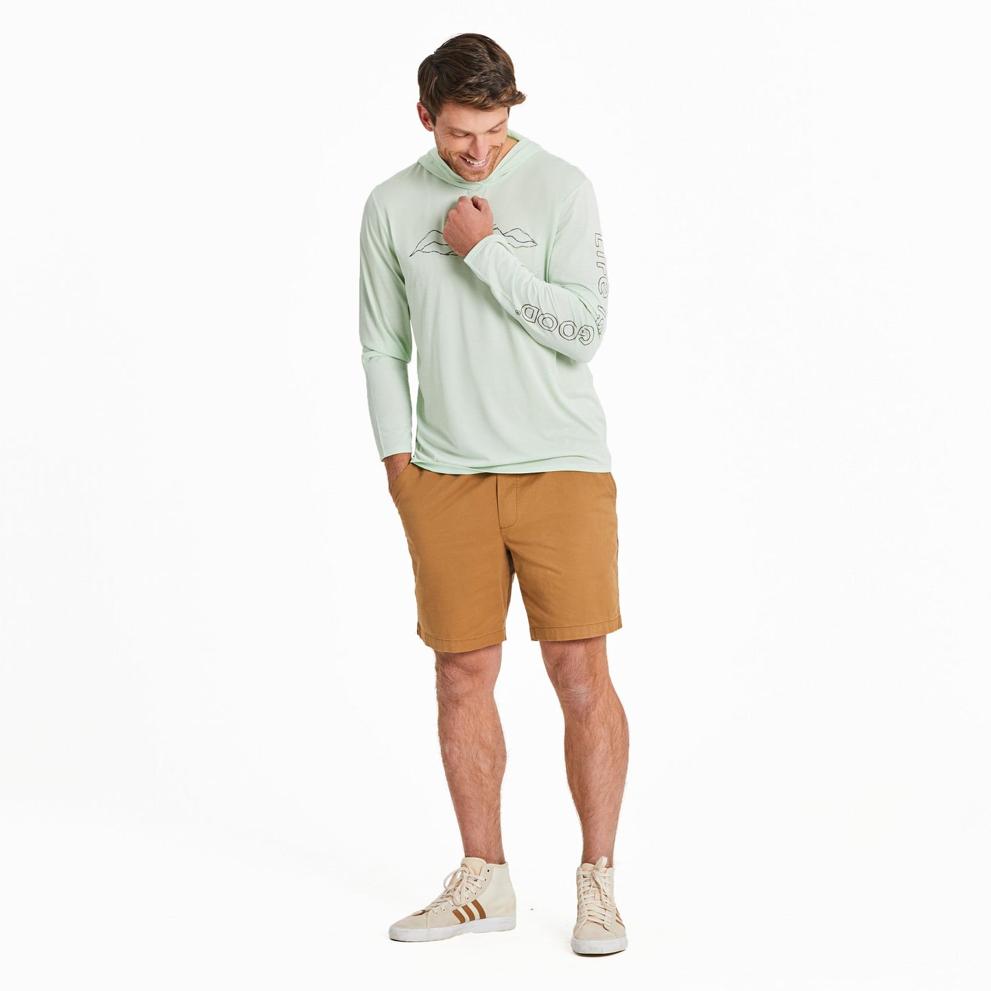 Men's Mountain Sun Scene Long Sleeve Sun Crusher Hoodie