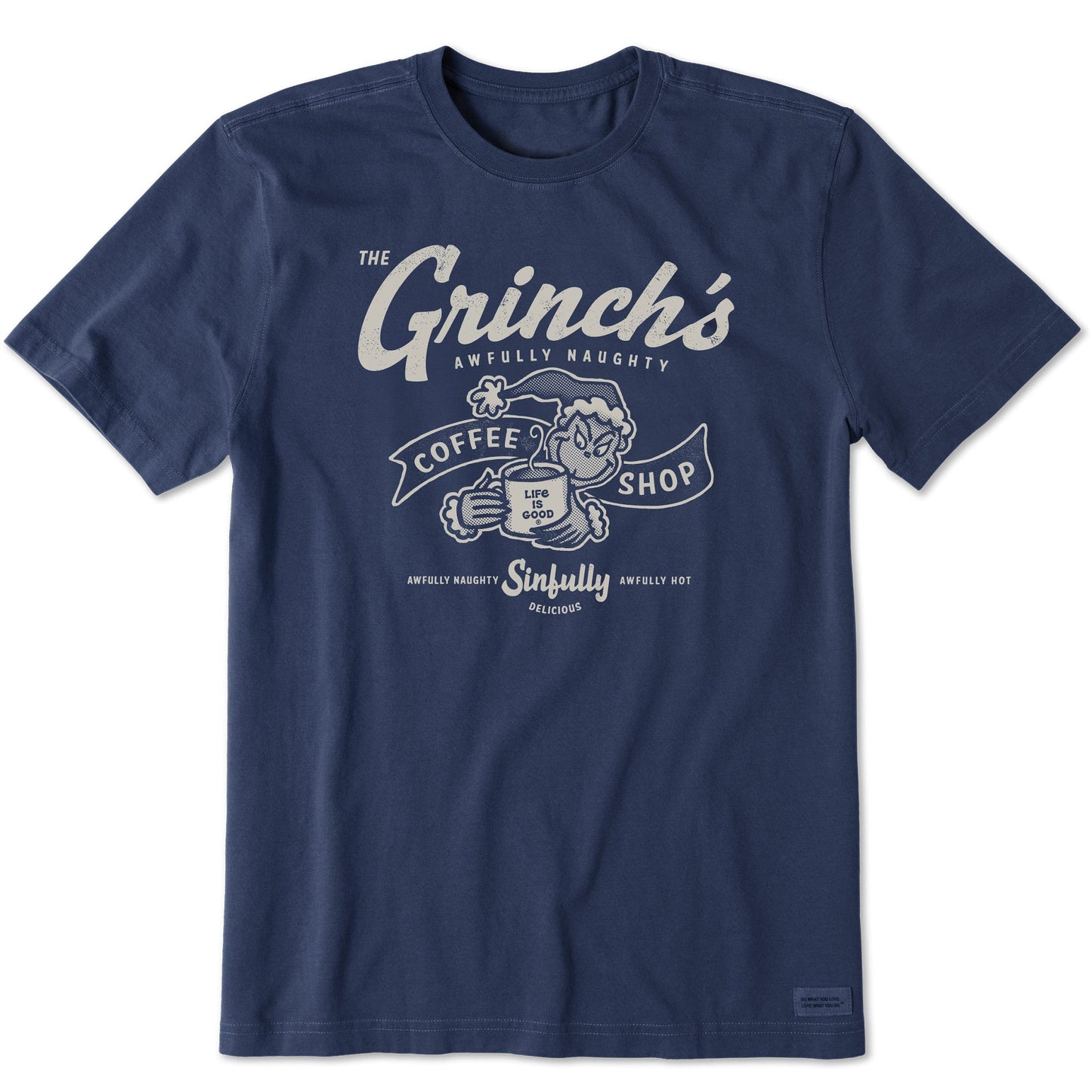 Men's Grinch Coffee Shop Short Sleeve Crusher Tee
