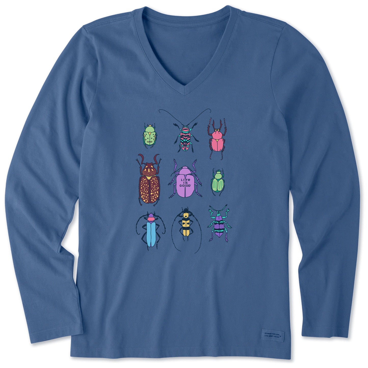Women's Cool Bug Grid Long Sleeve Crusher Vee