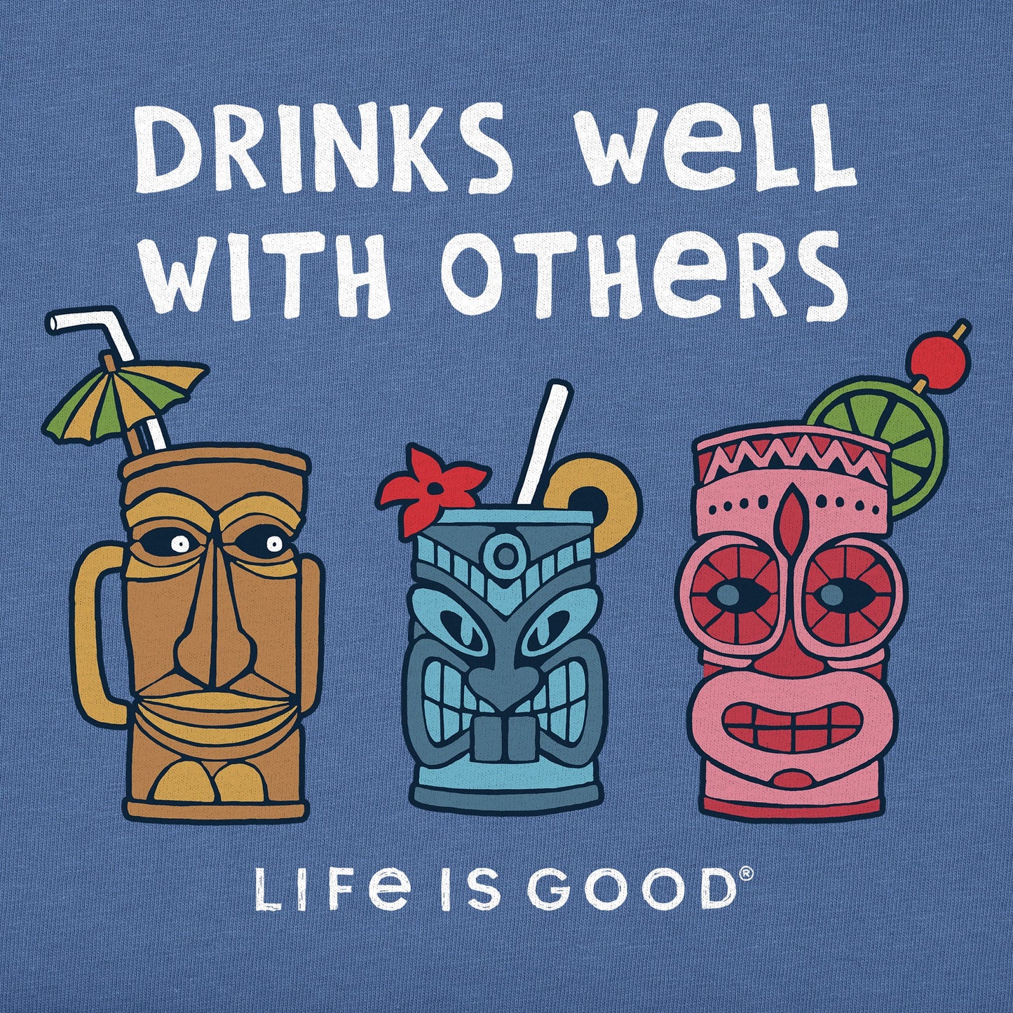 Women's Tiki Drinks Well Long Sleeve Crusher Vee