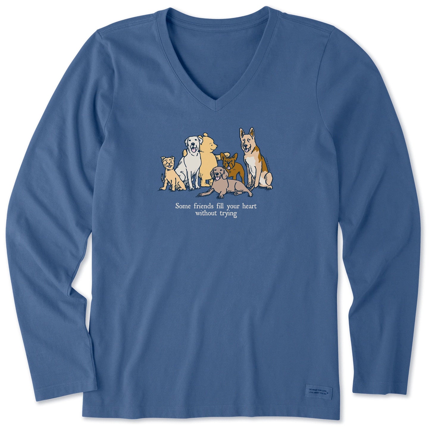 Women's Winnie Friends Fill Your Heart Long Sleeve Crusher Vee