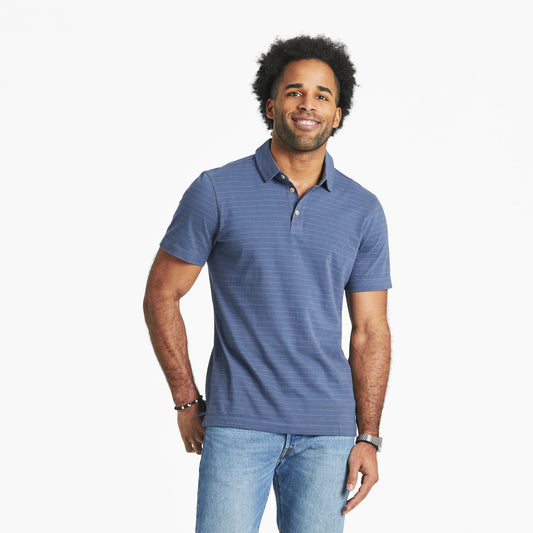 Men's Solid Short Sleeve Striped Crusher-LITE Polo