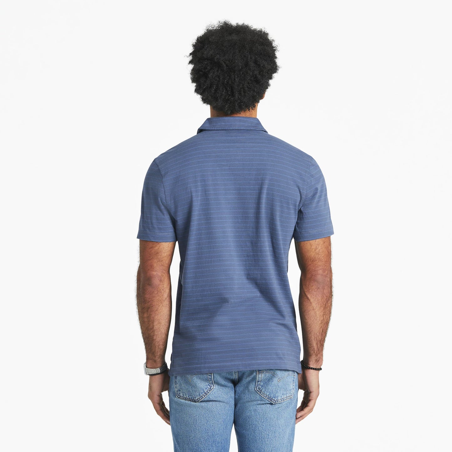 Men's Solid Short Sleeve Striped Crusher-LITE Polo