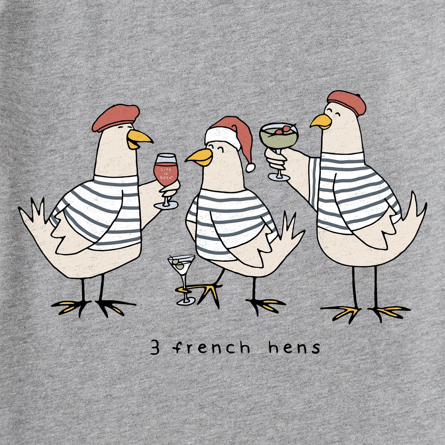 Women's 3 French Hens Short Sleeve Crusher Tee