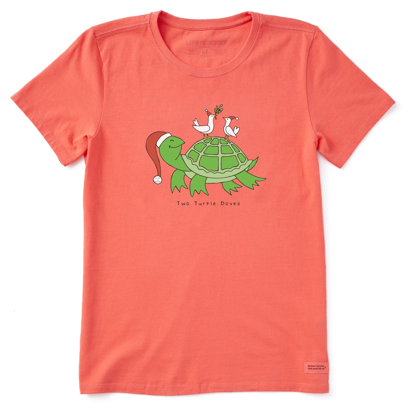 Women's Two Turtle Doves Short Sleeve Crusher Tee