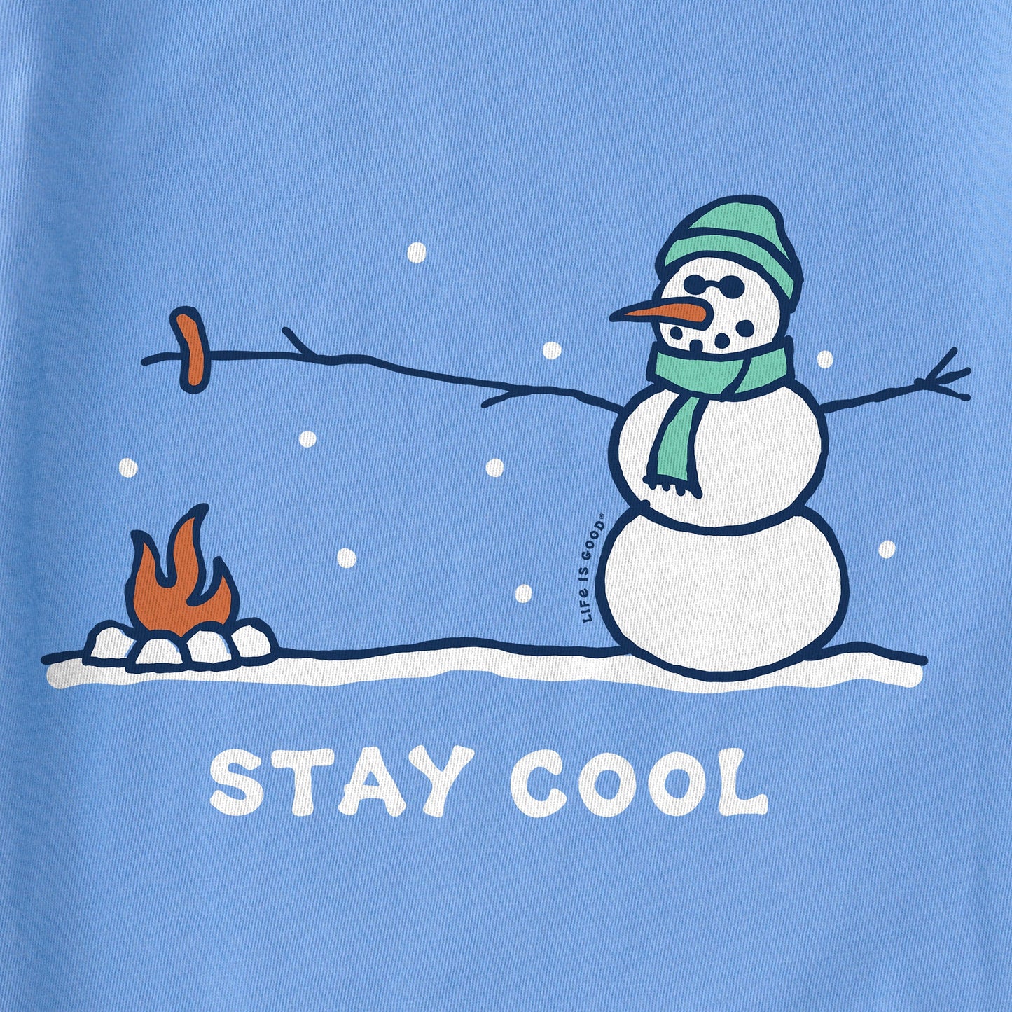 Kids Stay Cool Snowman Long Sleeve Crusher Tee