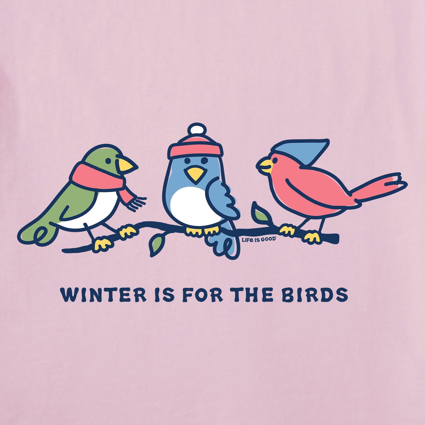 Women's Vintage Winter Is For The Birds Long Sleeve Crusher Vee