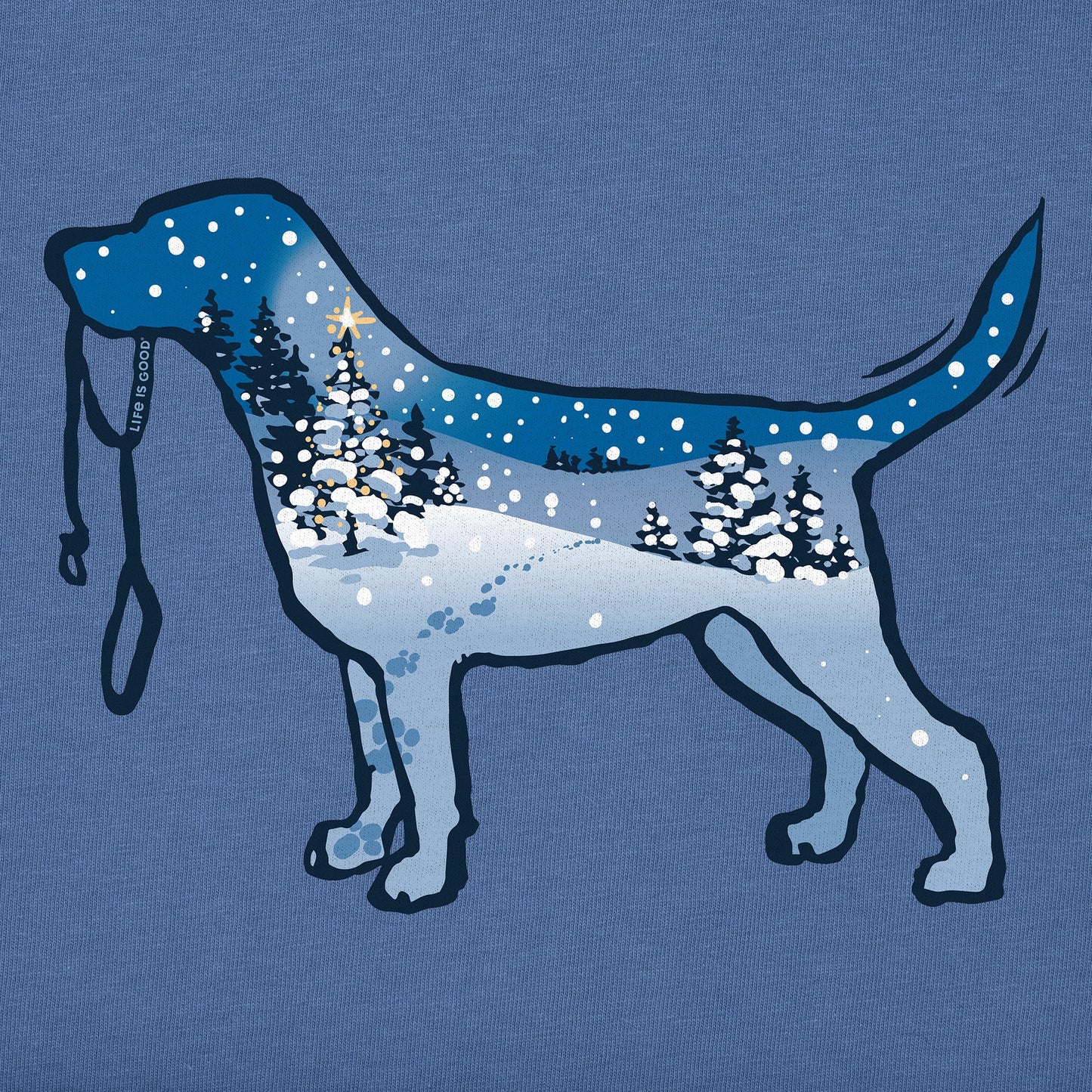 Women's Snowscape Dog Long Sleeve Crusher Tee