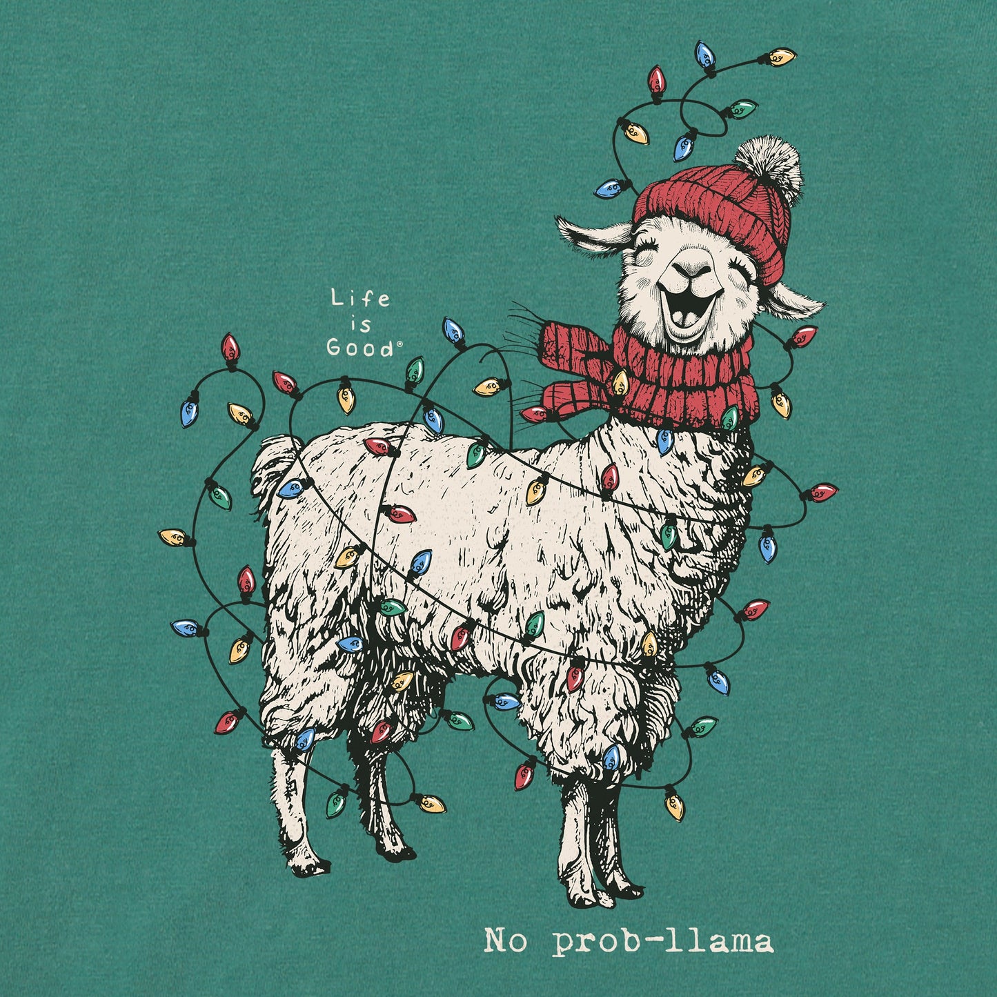 Women's No Prob-llama Lights Long Sleeve Crusher Tee