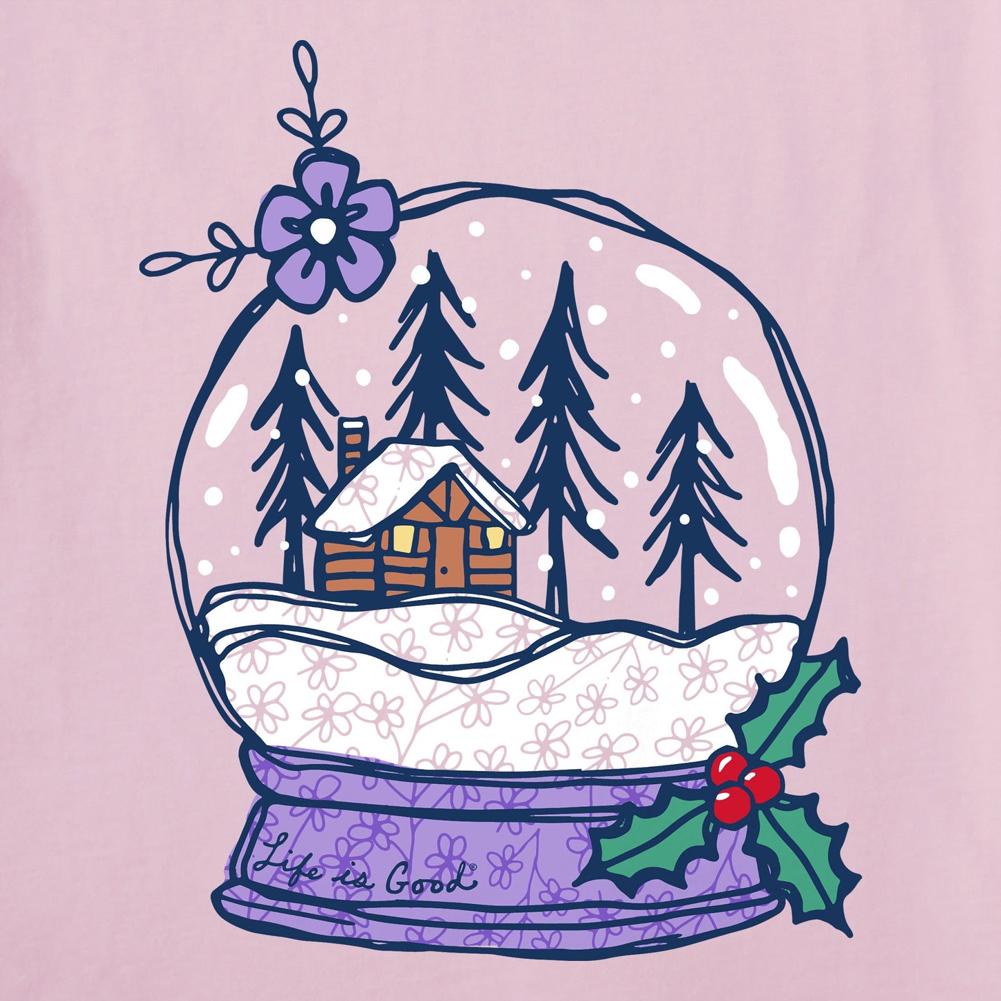 Women's Snow Globe Long Sleeve Crusher Tee