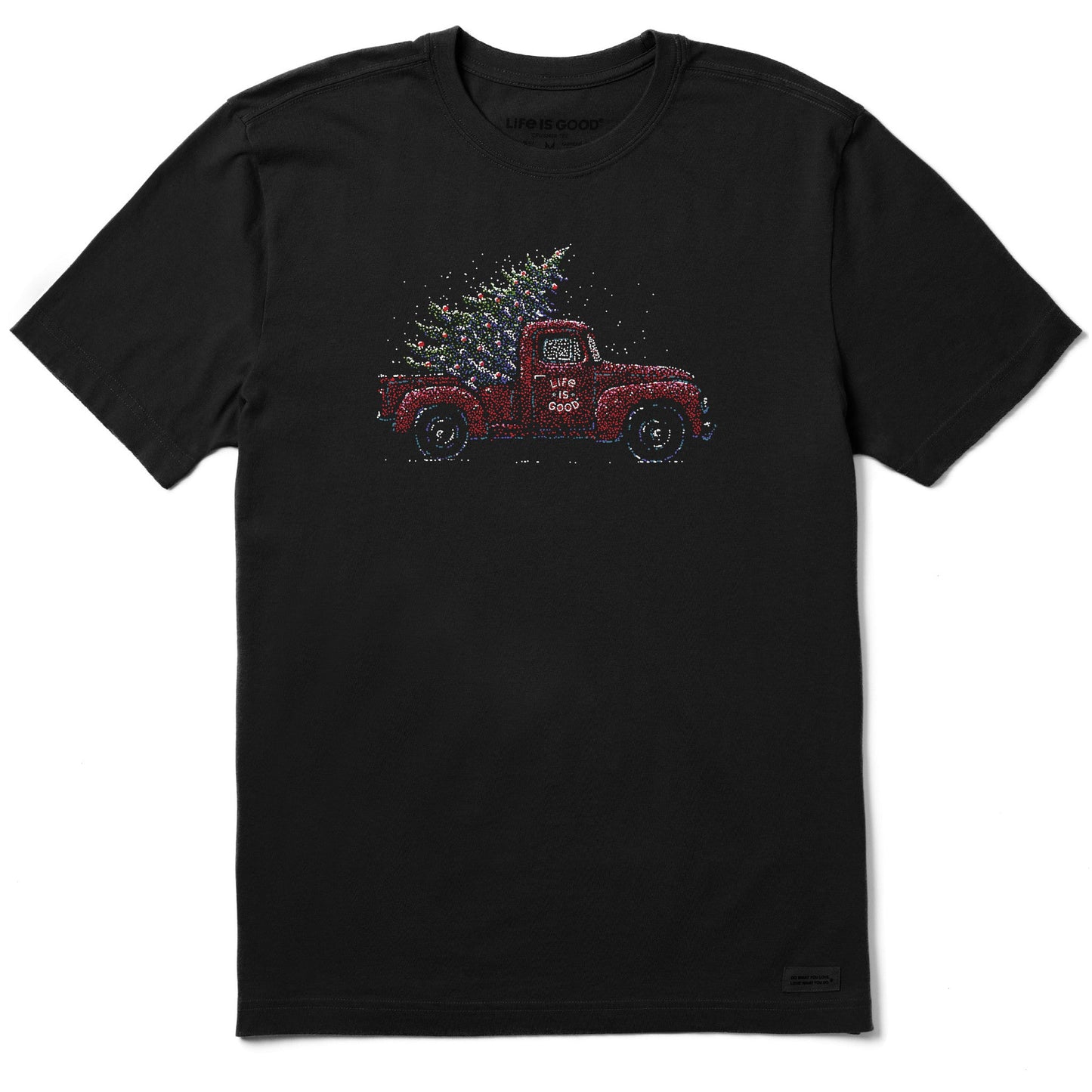 Men's Christmas Tree Truck Short Sleeve Crusher Tee