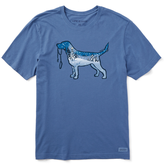 Men's Snowscape Dog Short Sleeve Crusher Tee