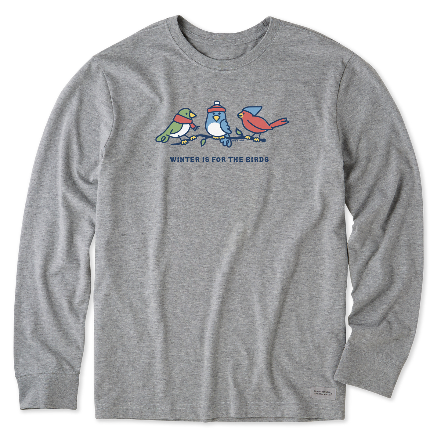 Men's Vintage Winter Is For The Birds Long Sleeve Crusher Tee