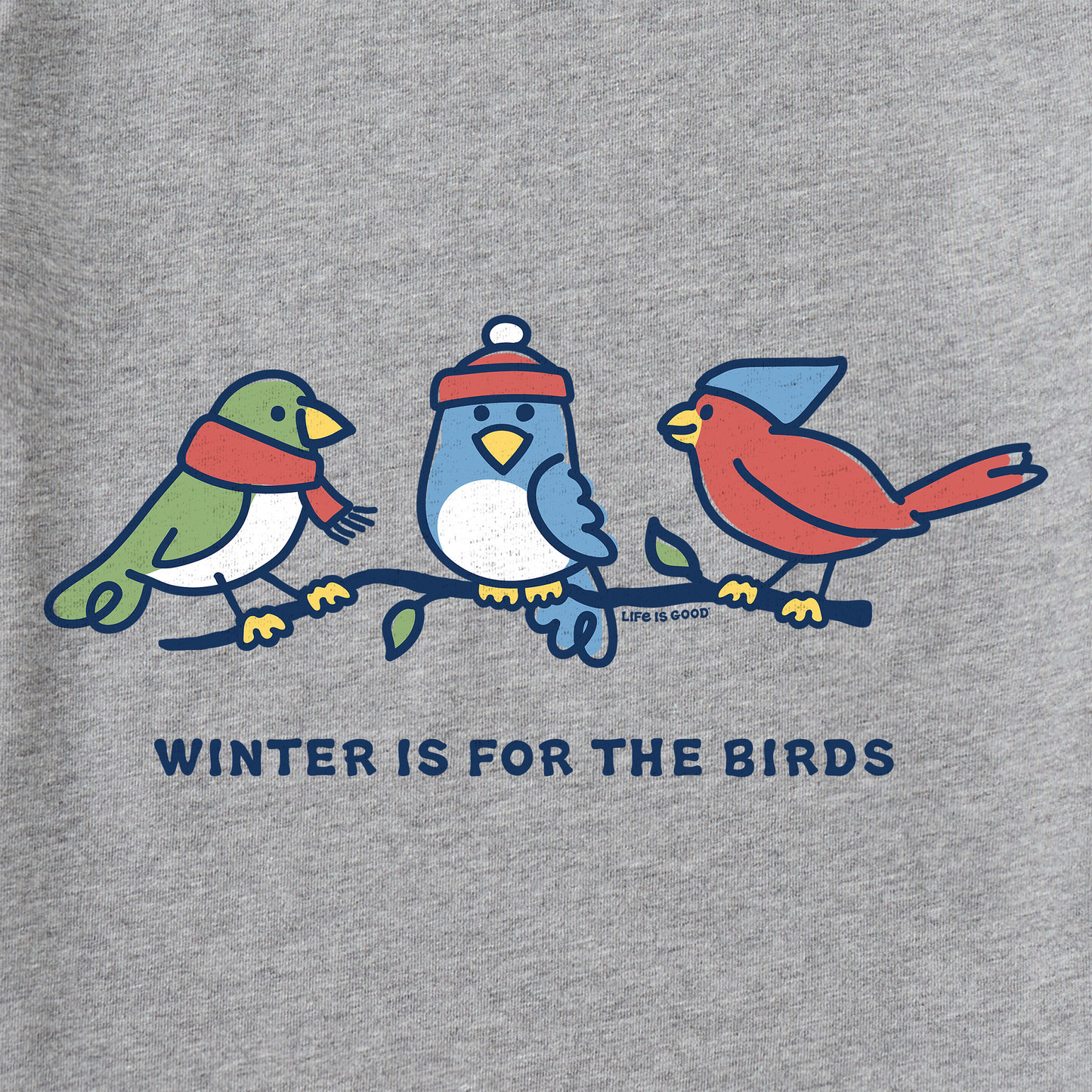Men's Vintage Winter Is For The Birds Long Sleeve Crusher Tee