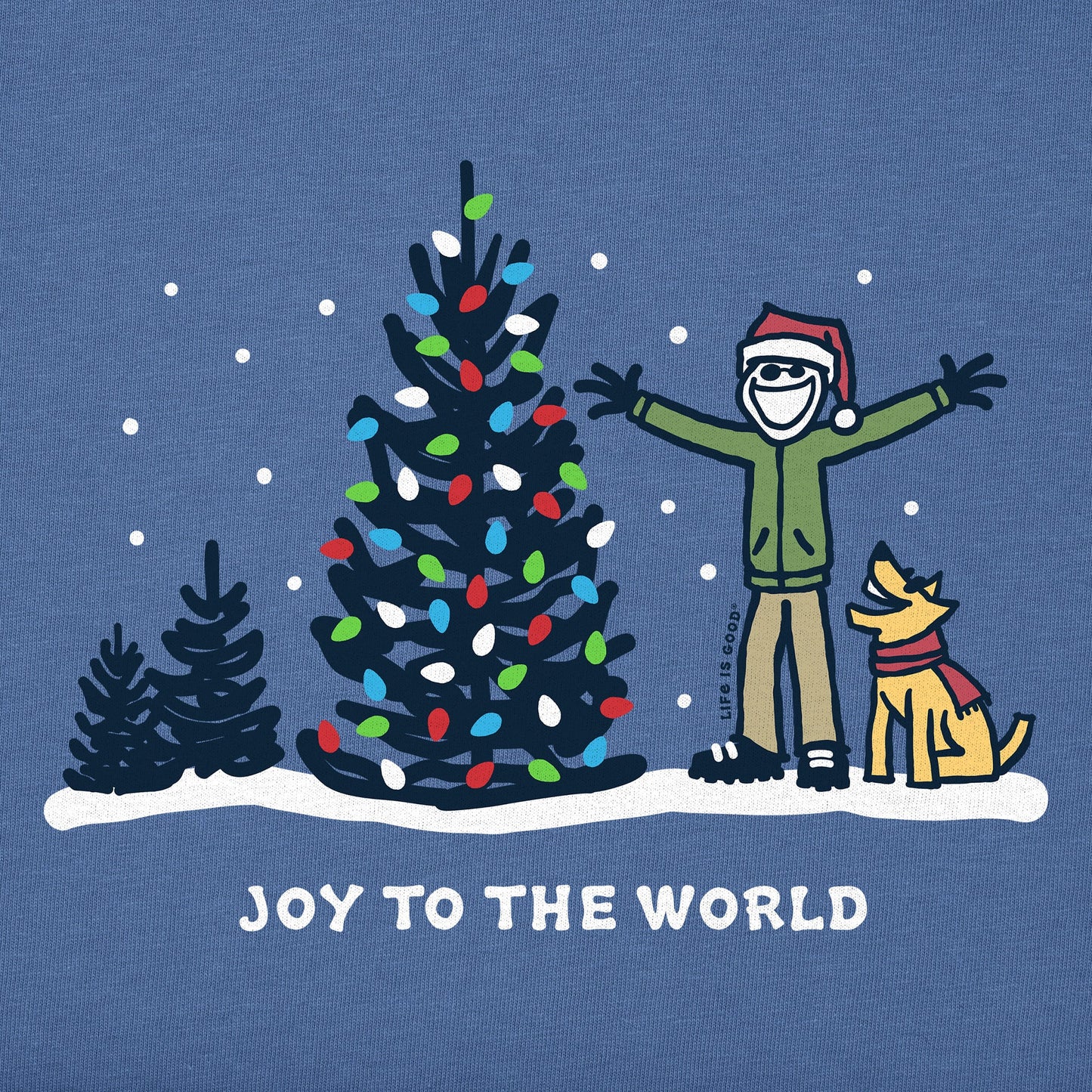 Men's Joy to the World Jake & Rocket Long Sleeve Crusher Tee