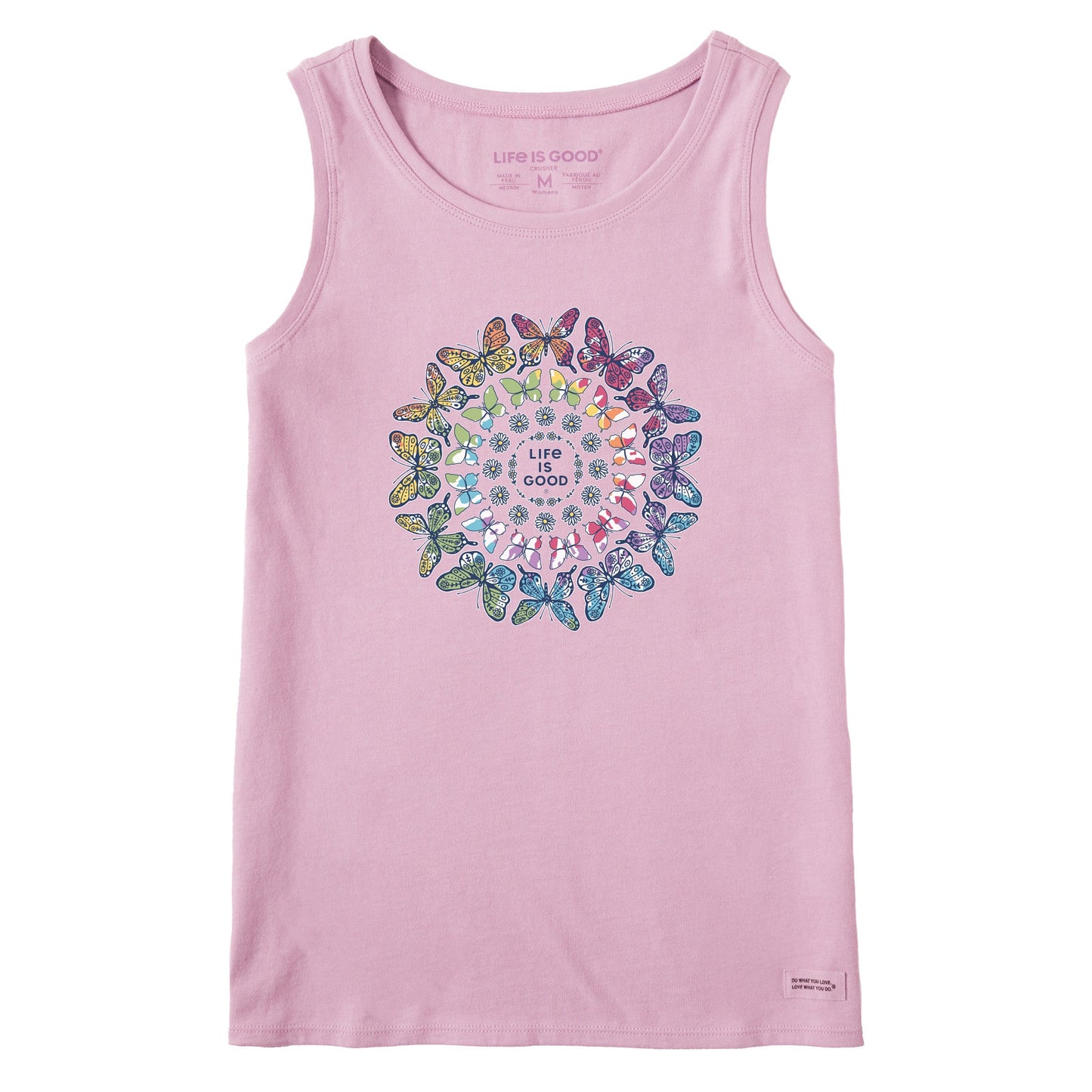 Women's Tie Dye Butterfly Daisy Mandala Crusher Tank