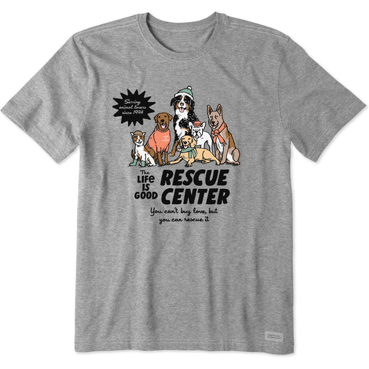 Men's LIG Rescue Center Dogs Short Sleeve Crusher Tee