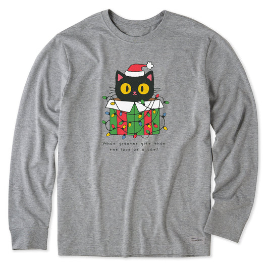 Men's Gift of a Cat Box Long Sleeve Crusher Tee
