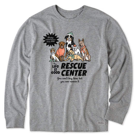 Men's LIG Rescue Center Dogs Long Sleeve Crusher Tee