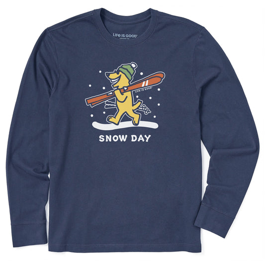 Men's Rocket Ski Snow Day Long Sleeve Crusher Tee