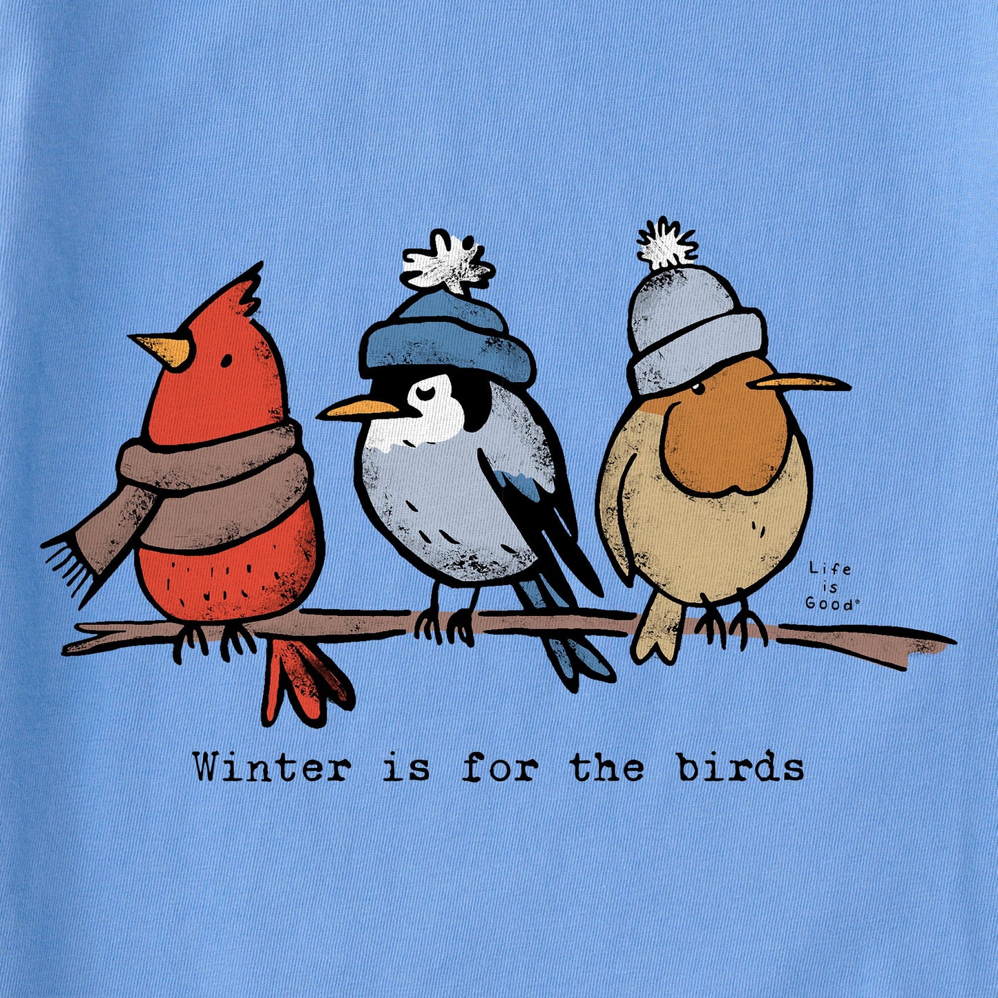 Women's Shady Winter is for the Birds Long Sleeve Crusher Vee