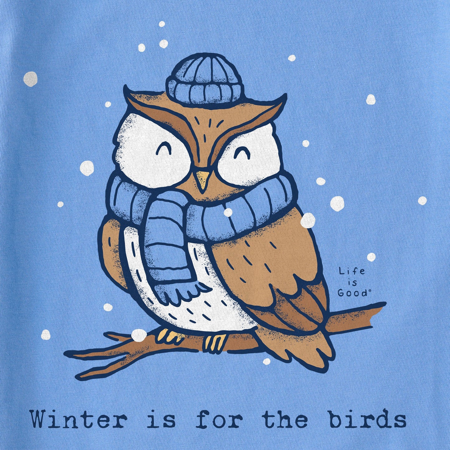 Women's Winter is for the Birds Owl Long Sleeve Crusher Vee