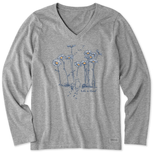 Women's Winnie & P Daisy Stroll Long Sleeve Crusher Vee