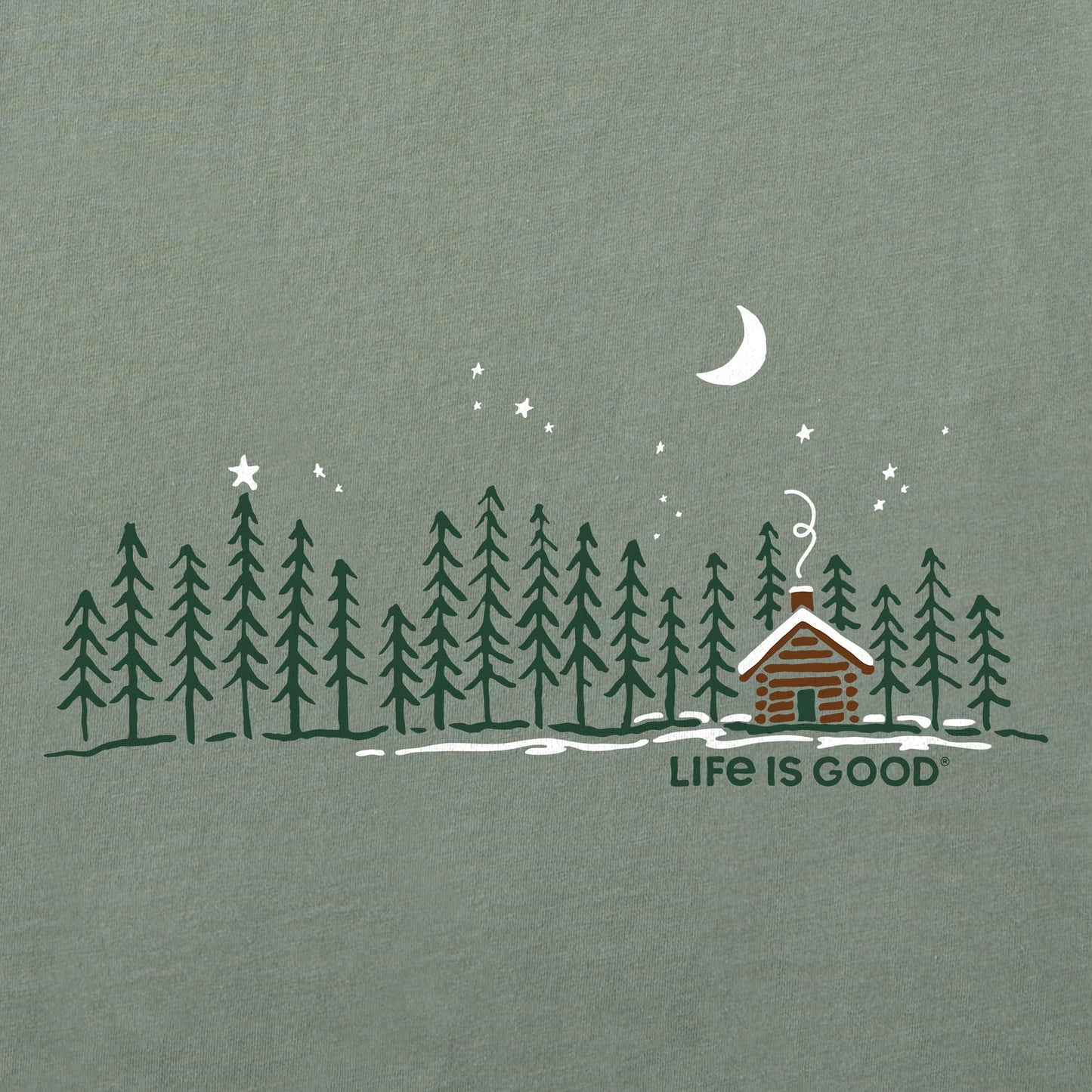 Men's Cabin Landscape Long Sleeve Crusher Tee