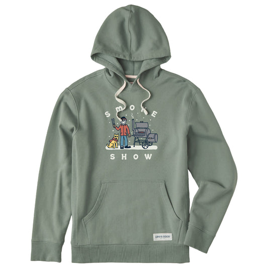 Men's Snowy Smoke Show Jake & Rocket Simply True Fleece Hoodie