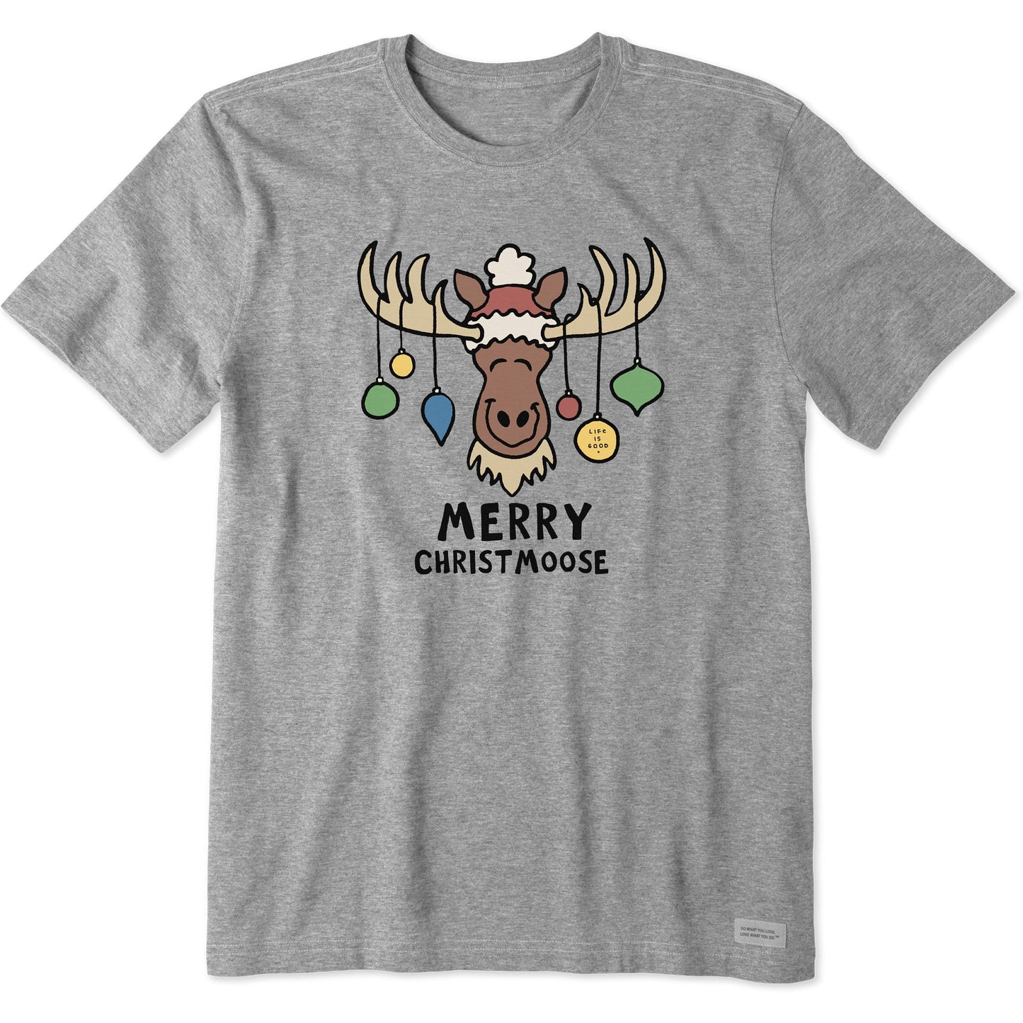 Men's Merry Christmoose Ornaments Vintage Short Sleeve Crusher Tee